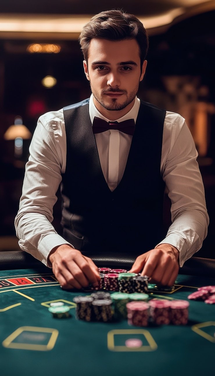 Antarmuka aplikasi hokiraja88 menampilkan studio live-dealer dan permainan slot di layar mobile